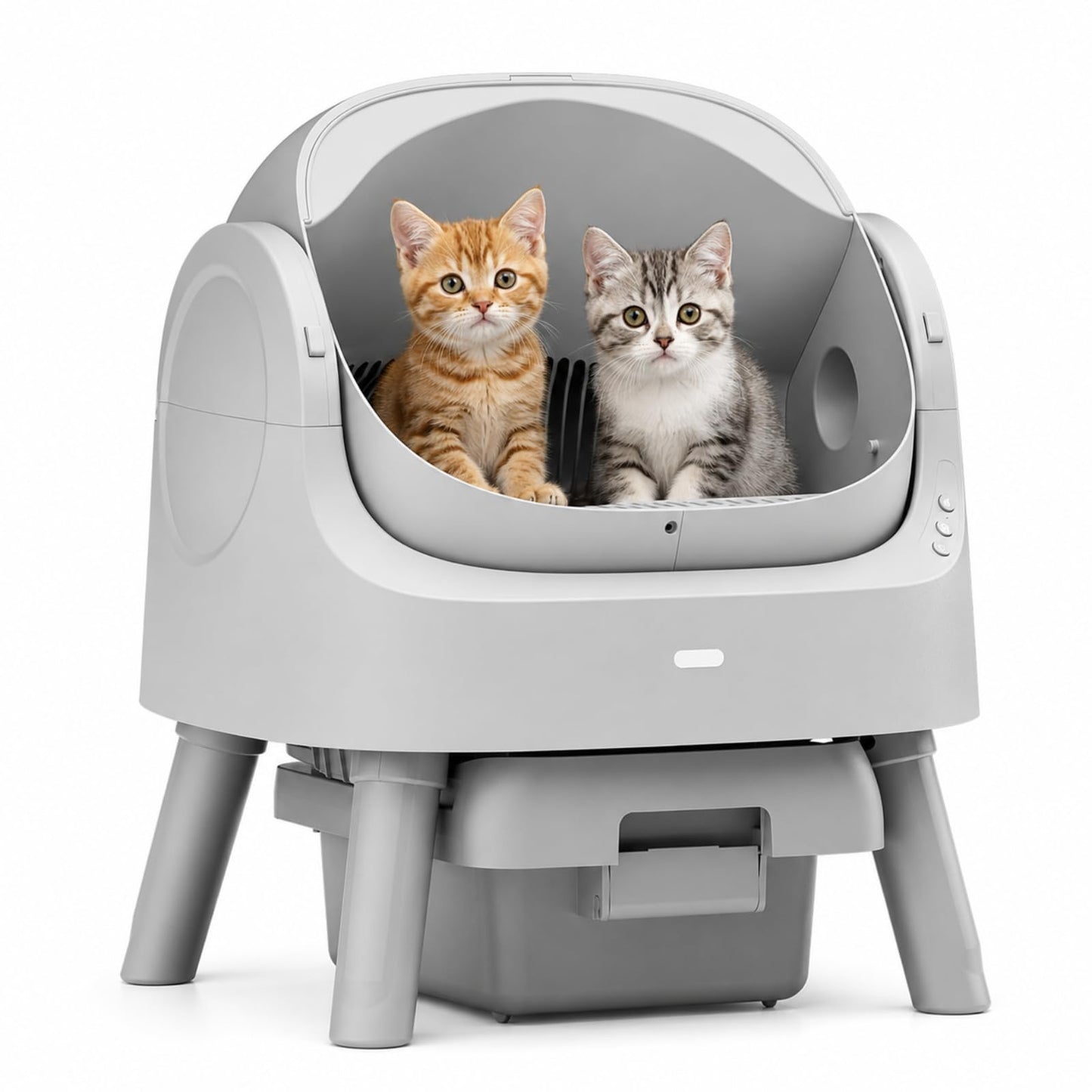 Self-Cleaning Cat Litter Box with Open-Top Design
