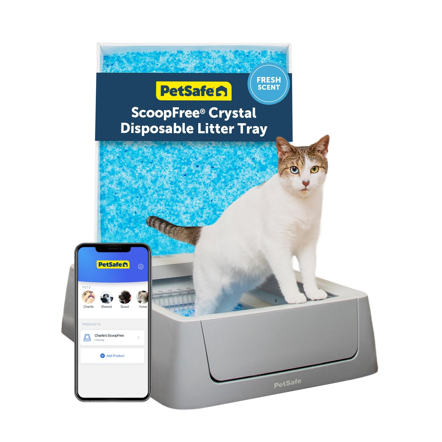 Smart Self-Cleaning Litter Box with App Monitoring