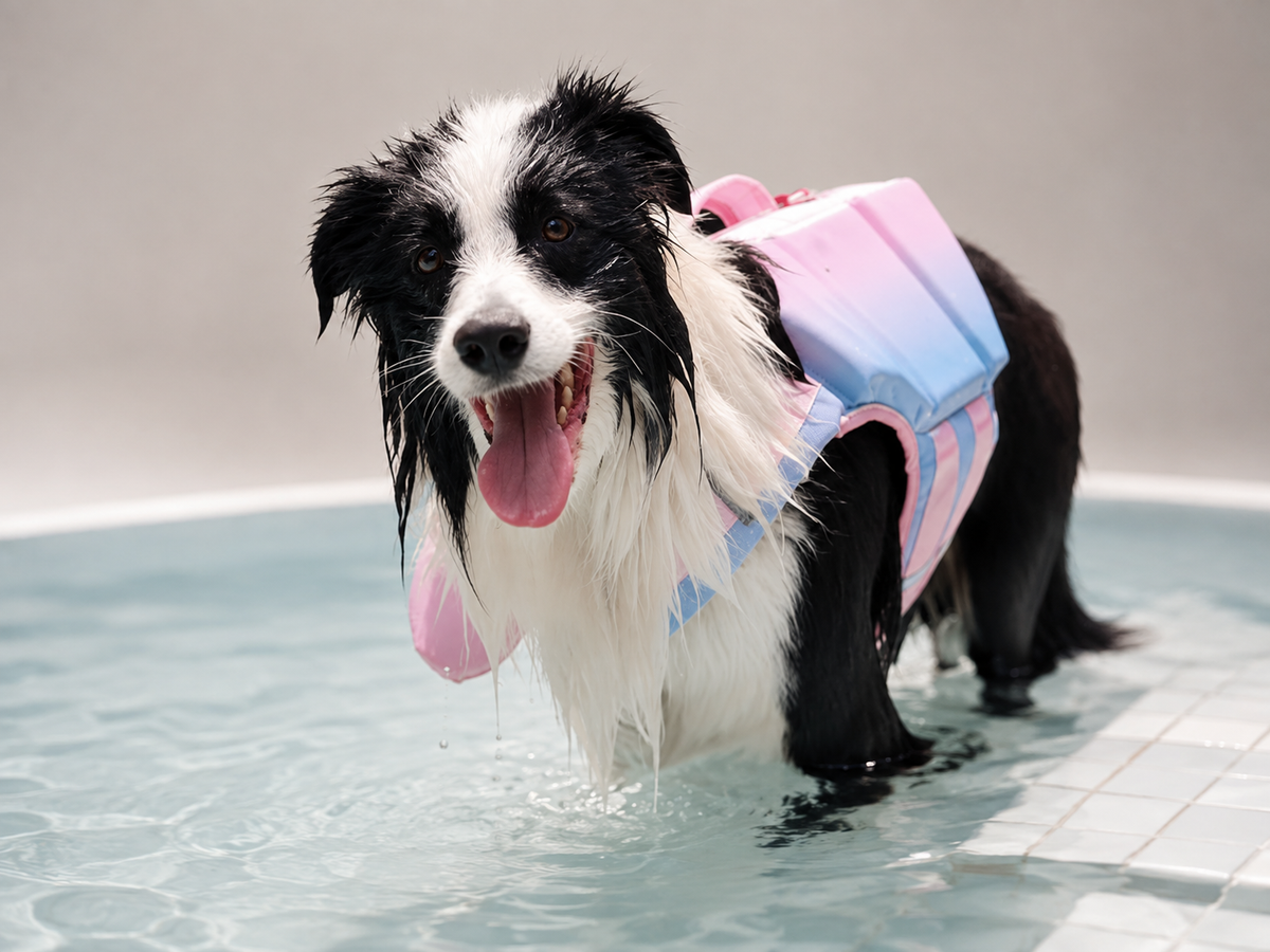 Dog Life Jacket with Rescue Handle and Secure Fit