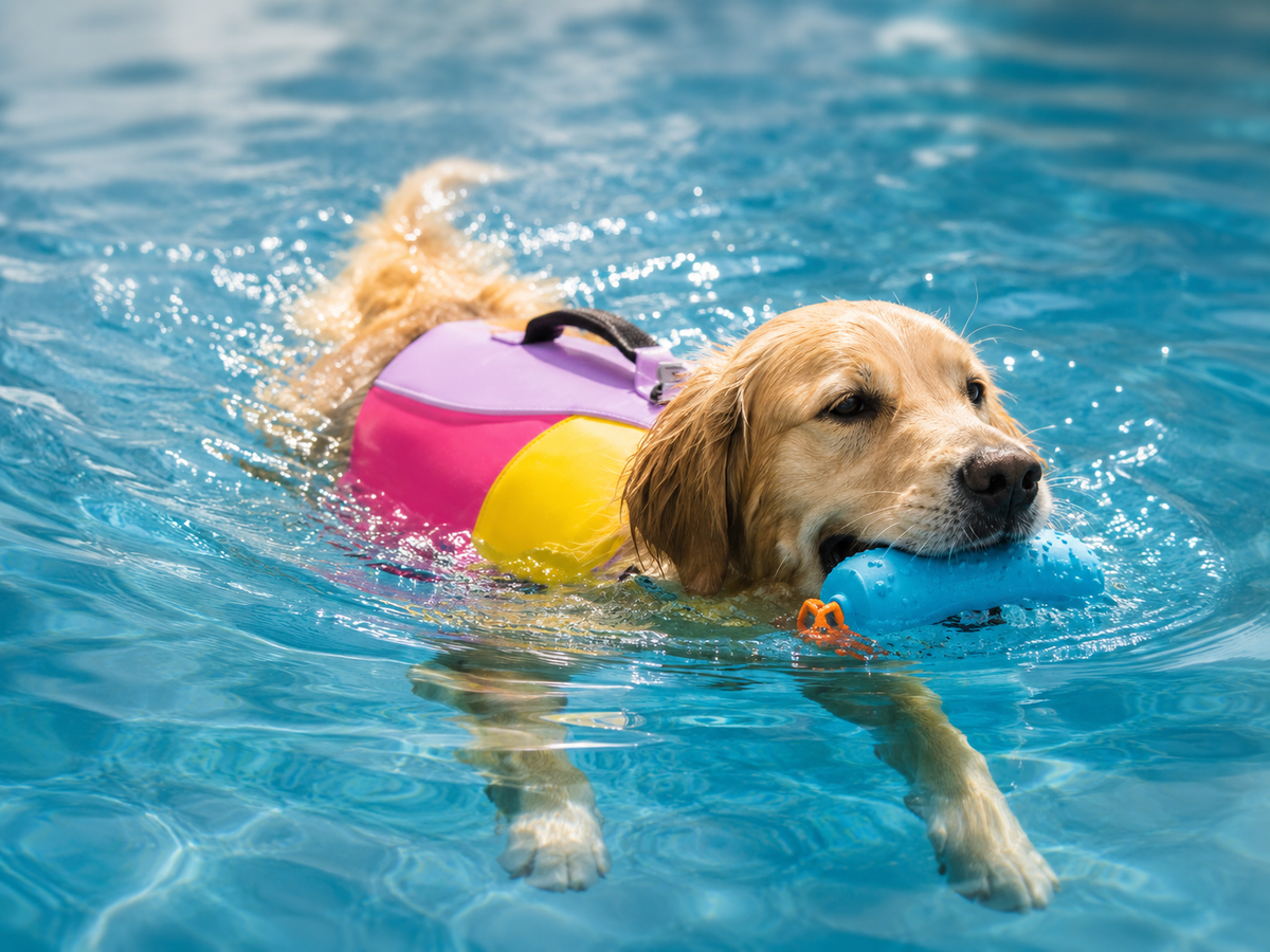 Dog Life Jacket with Chin Float and Head Support