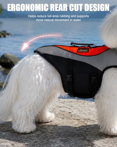 Dog Life Jacket with High-Visibility Color Design