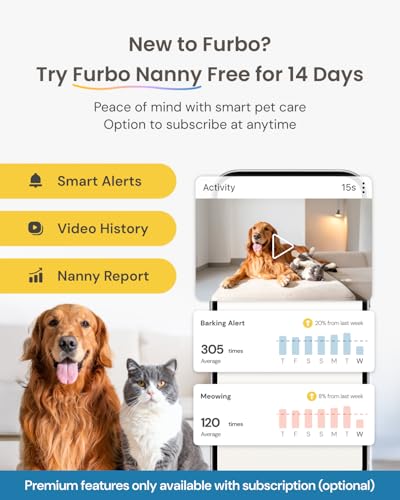 360° Pet Camera with AI Alerts and Two-Way Audio