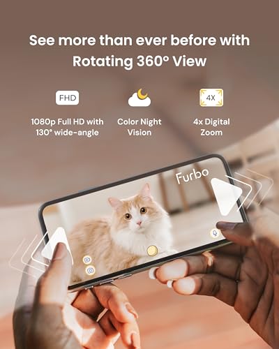 360° Pet Camera with AI Alerts and Two-Way Audio
