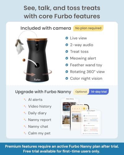 360° Pet Camera with AI Alerts and Two-Way Audio