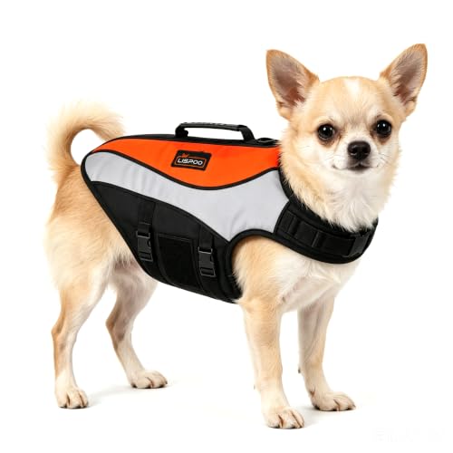 Dog Life Jacket with High-Visibility Color Design