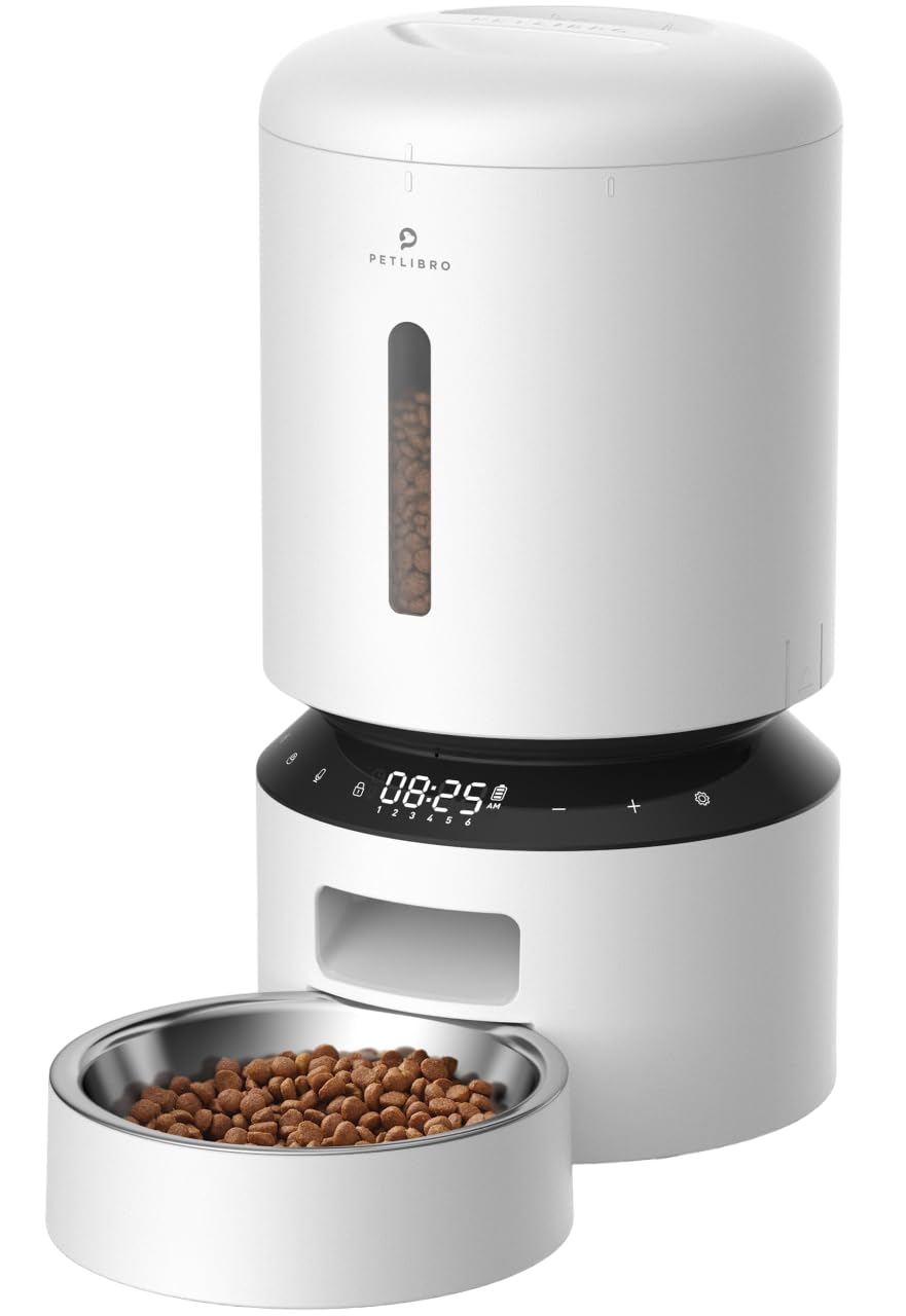 Automatic Pet Feeder with Dual Stainless Steel Bowls