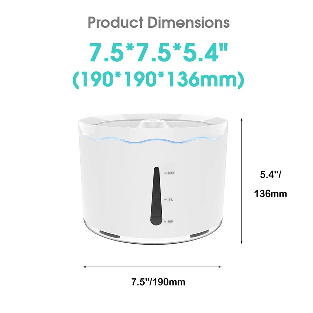 Smart Pet Water Fountain with LED Drinking Bowl