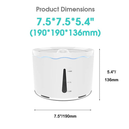 Smart Pet Water Fountain with LED Drinking Bowl