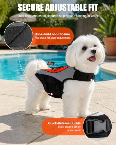 Dog Life Jacket with High-Visibility Color Design