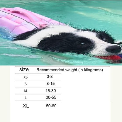 Dog Life Jacket with Rescue Handle and Secure Fit