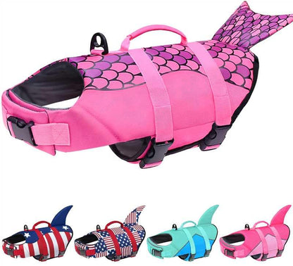 Dog Life Jacket with High Buoyancy Ripstop Design