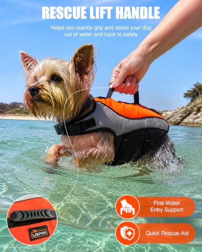 Dog Life Jacket with High-Visibility Color Design