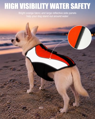 Dog Life Jacket with High-Visibility Color Design
