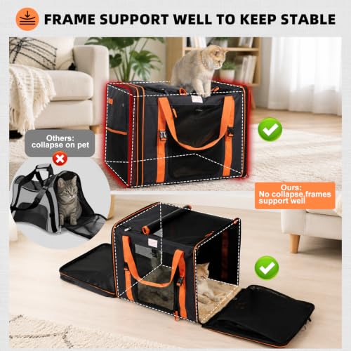 X-Large Pet Travel Carrier with Expandable Design