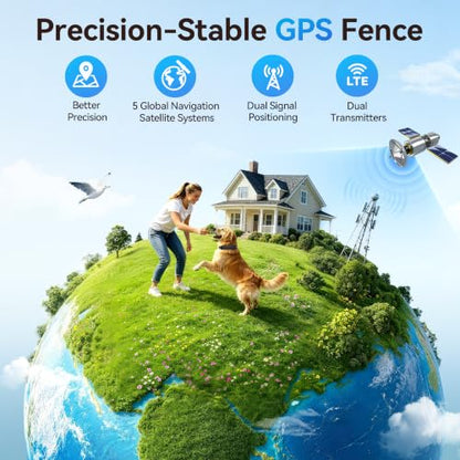 GPS Dog Fence Collar with Wireless App Control