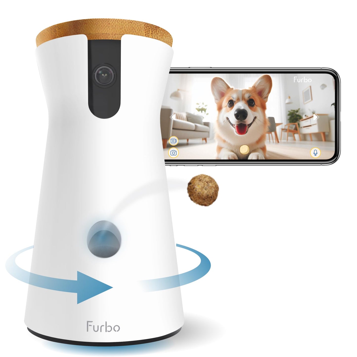360° Pet Camera with AI Alerts and Two-Way Audio