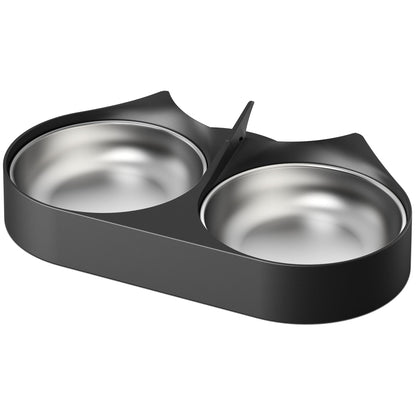 Automatic Pet Feeder with Dual Stainless Steel Bowls
