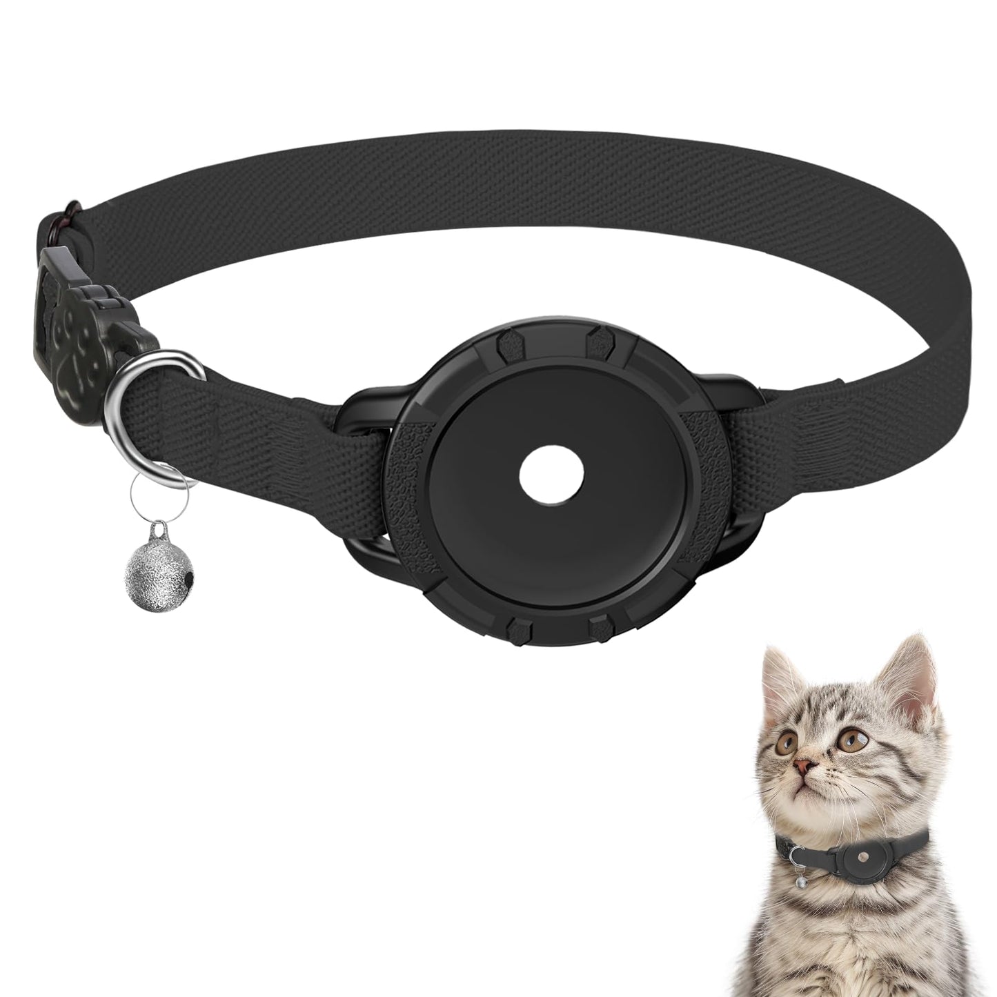 Cat Collar with Flexible Elastic Safety Band