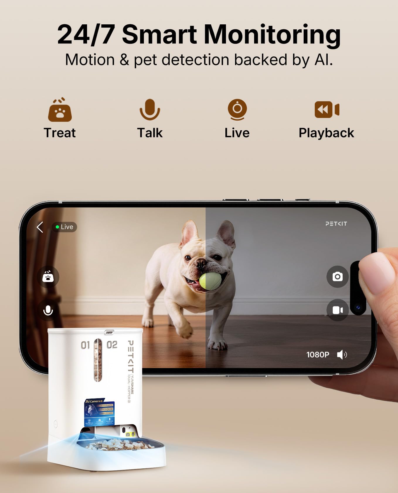 Automatic Pet Feeder with Camera and Multi-Pet ID