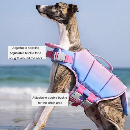 Dog Life Jacket with Rescue Handle and Secure Fit