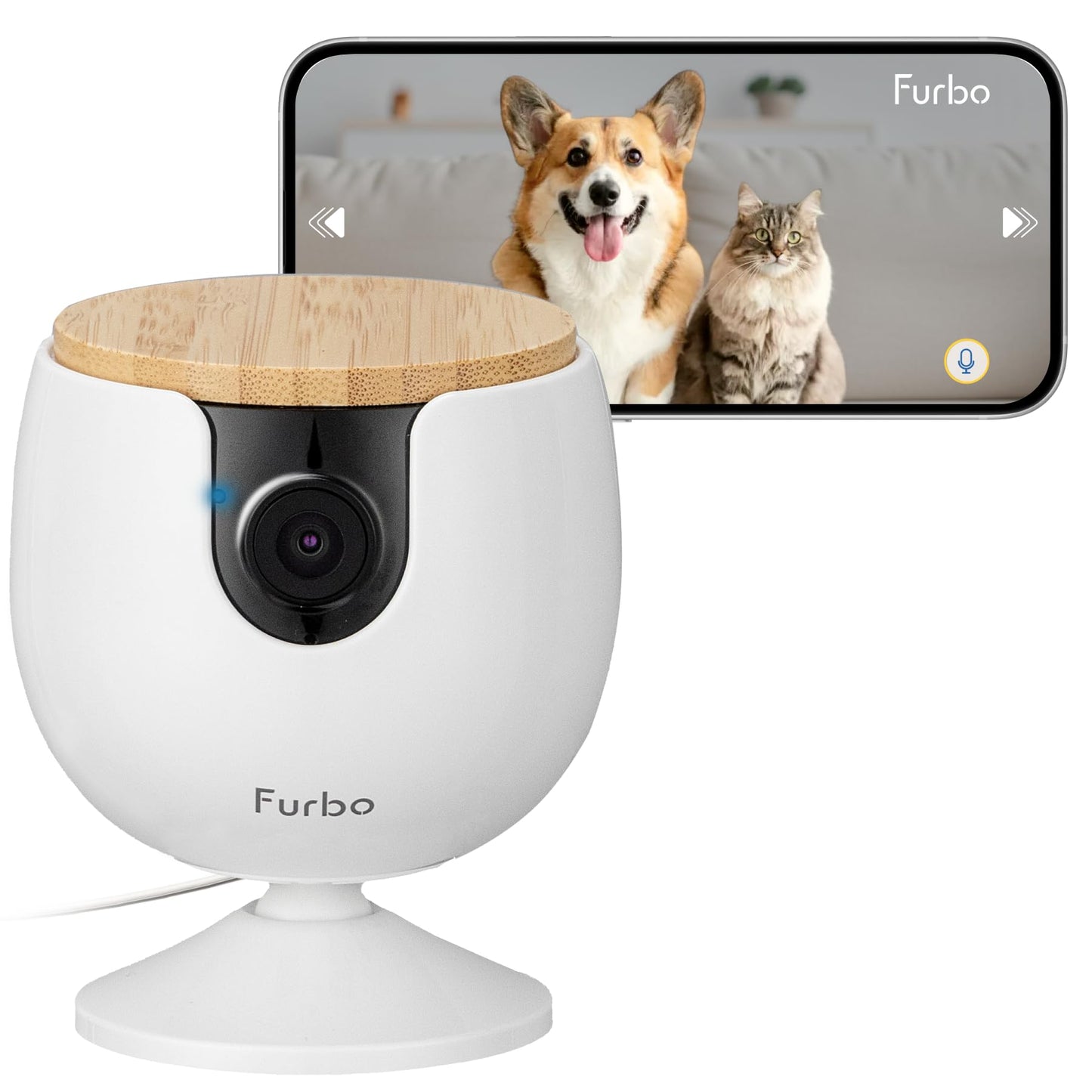 360° Pet Camera with AI Alerts and Two-Way Audio