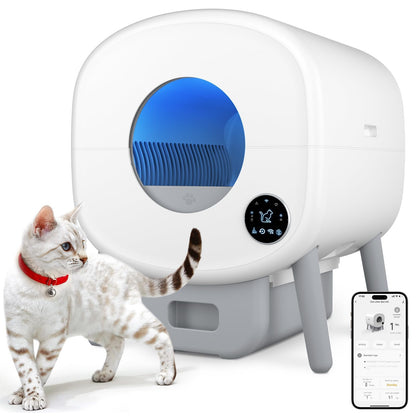 Self-Cleaning Litter Box with App Safety Control