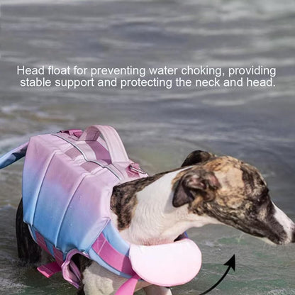 Dog Life Jacket with Rescue Handle and Secure Fit