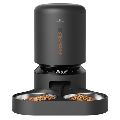 Automatic Pet Feeder with Dual Stainless Steel Bowls
