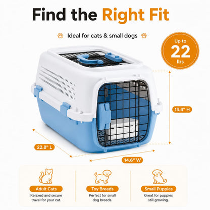 Hard Shell Pet Carrier with Dual-Entry Design