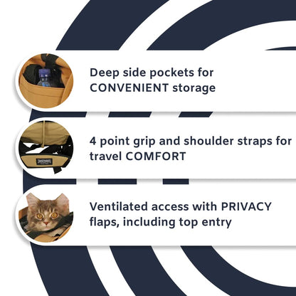 Pet Travel Carrier with Dual-Pet Compartments
