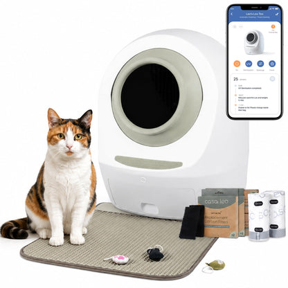 Self-Cleaning Litter Box with Odor Control and UV