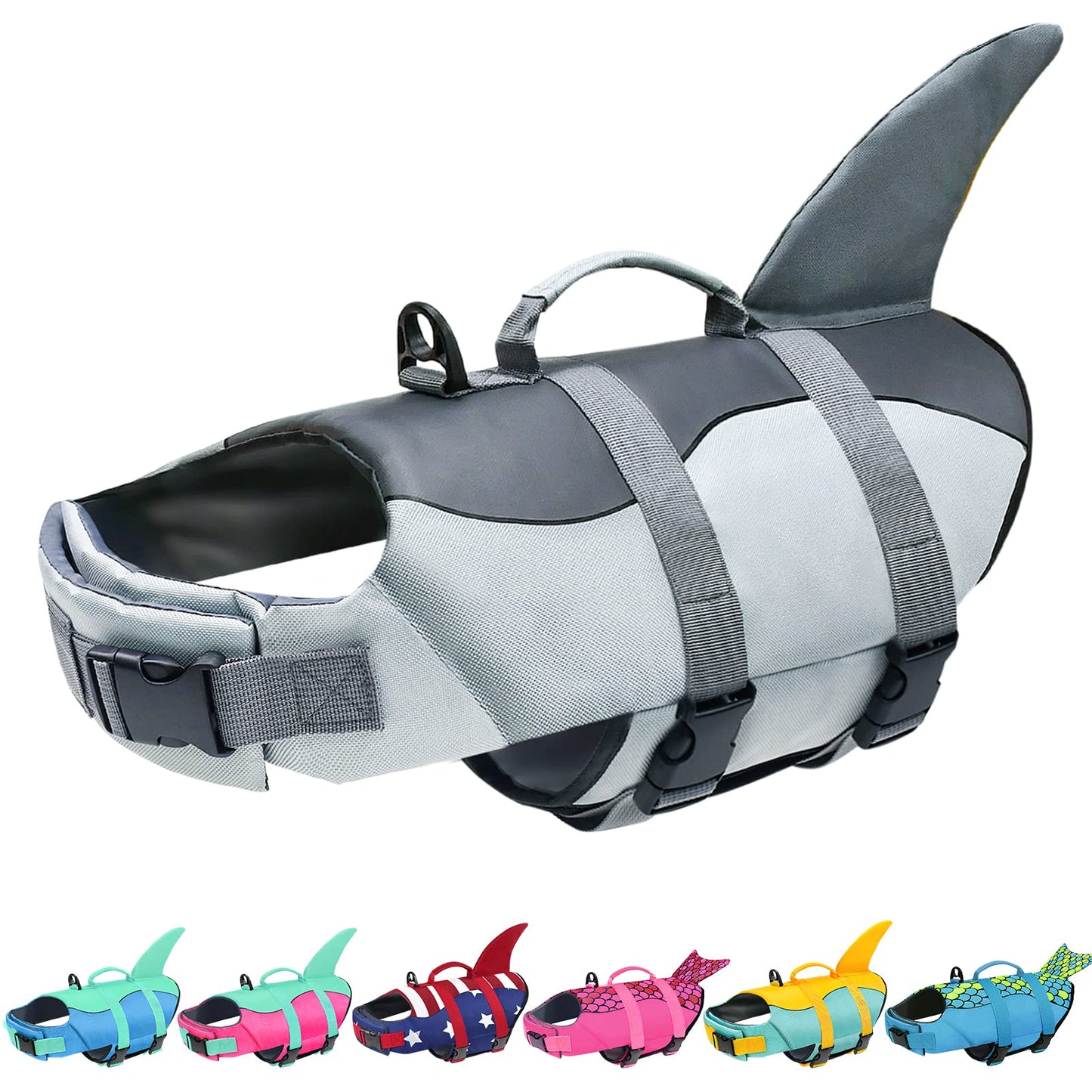 Dog Life Jacket with High Buoyancy Ripstop Design