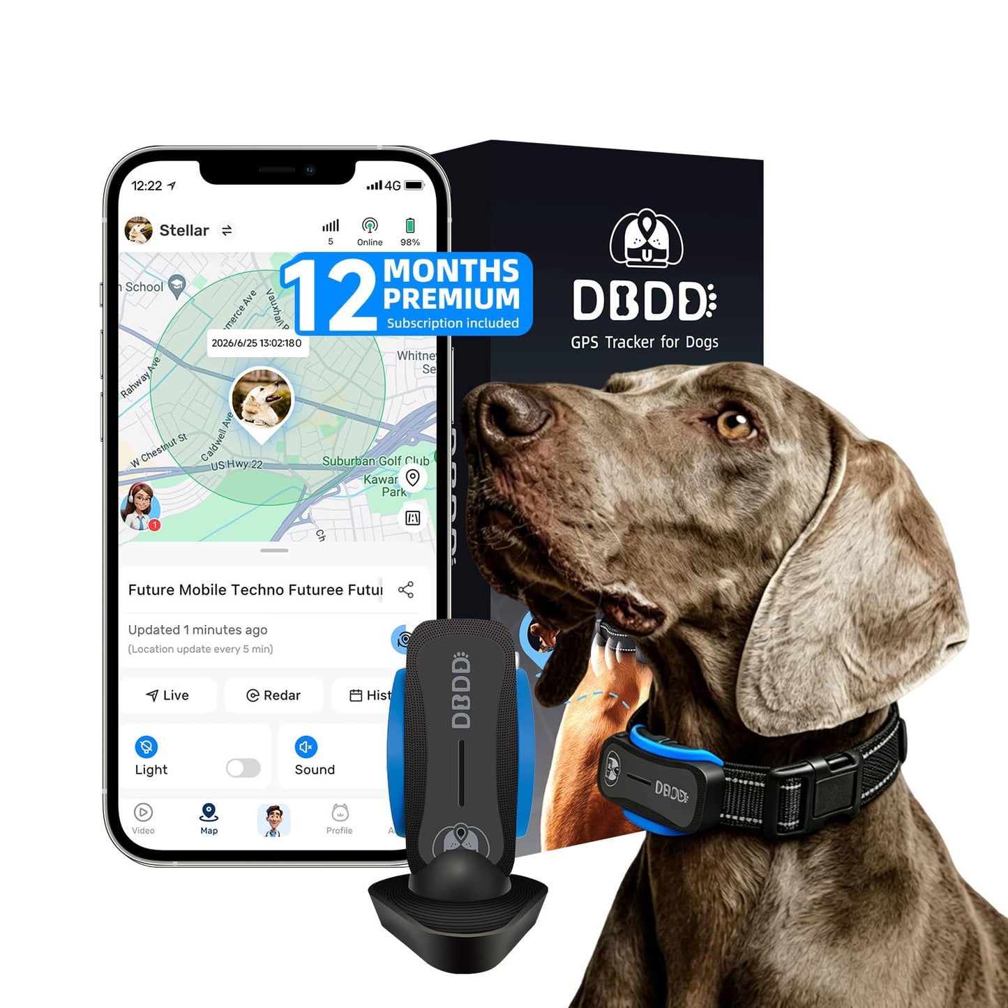 GPS Dog Tracker with Real-Time Location Monitoring