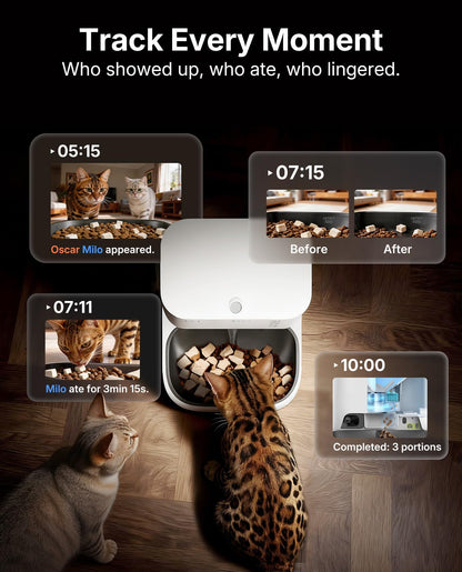 Automatic Pet Feeder with Camera and Multi-Pet ID