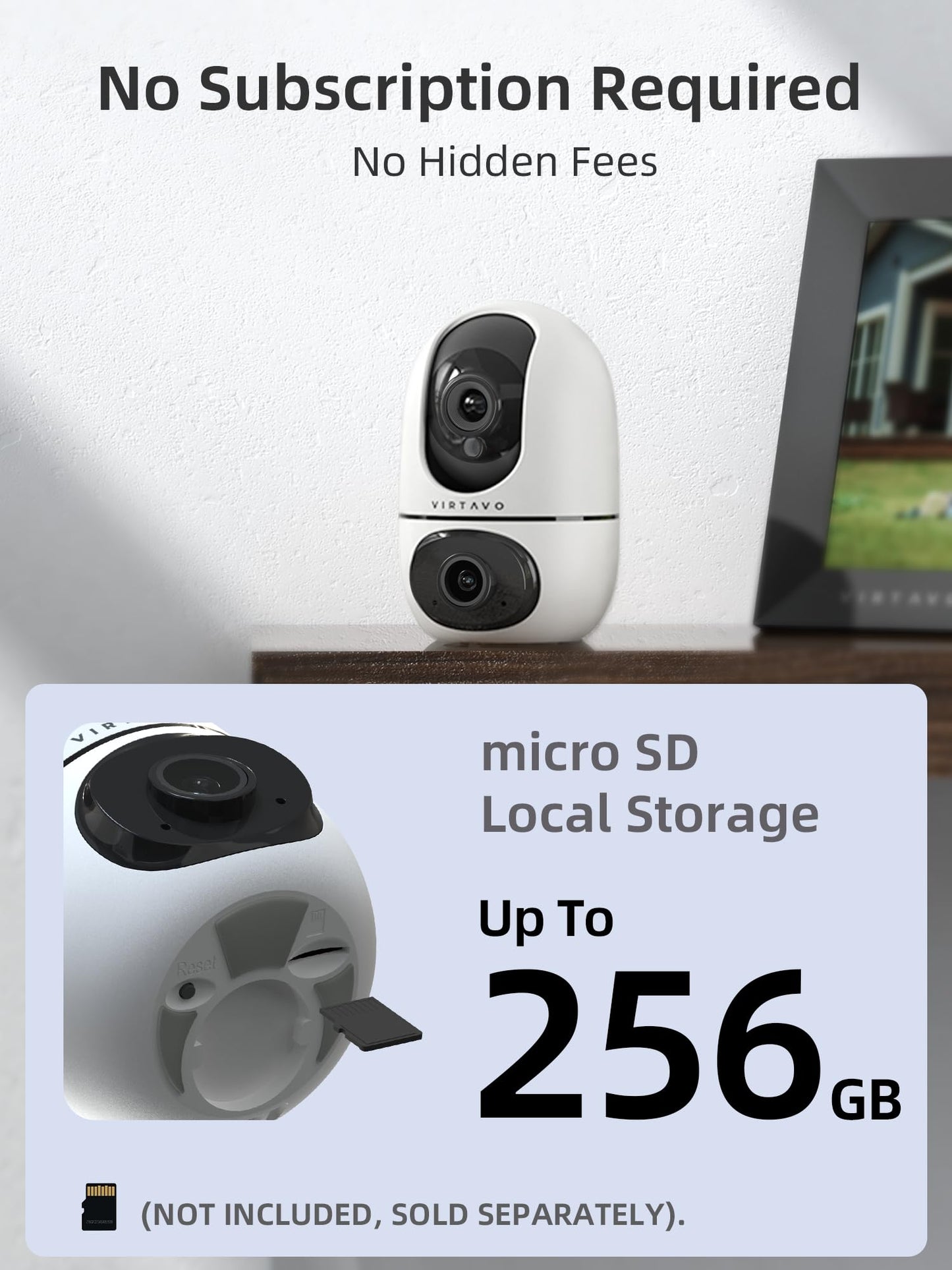 Dual-Lens Pet Camera with Smart Indoor Monitoring