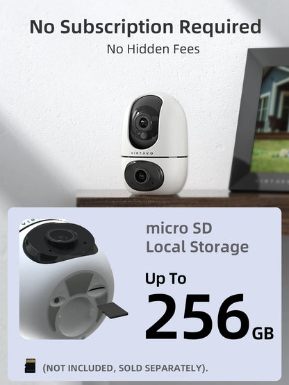 Dual-Lens Pet Camera with Smart Indoor Monitoring