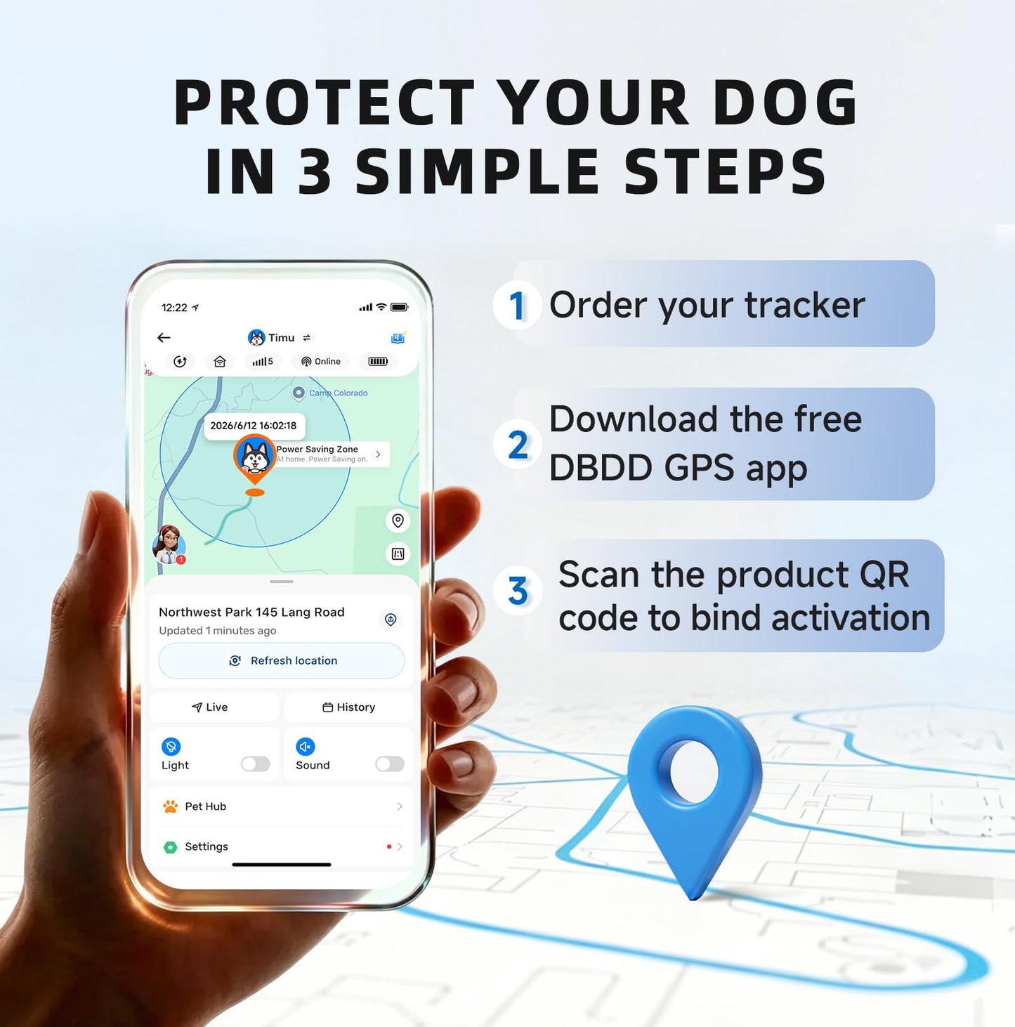 GPS Dog Tracker with Real-Time Location Monitoring