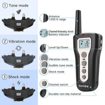 Dog Training Collar with Beep and Vibration Modes