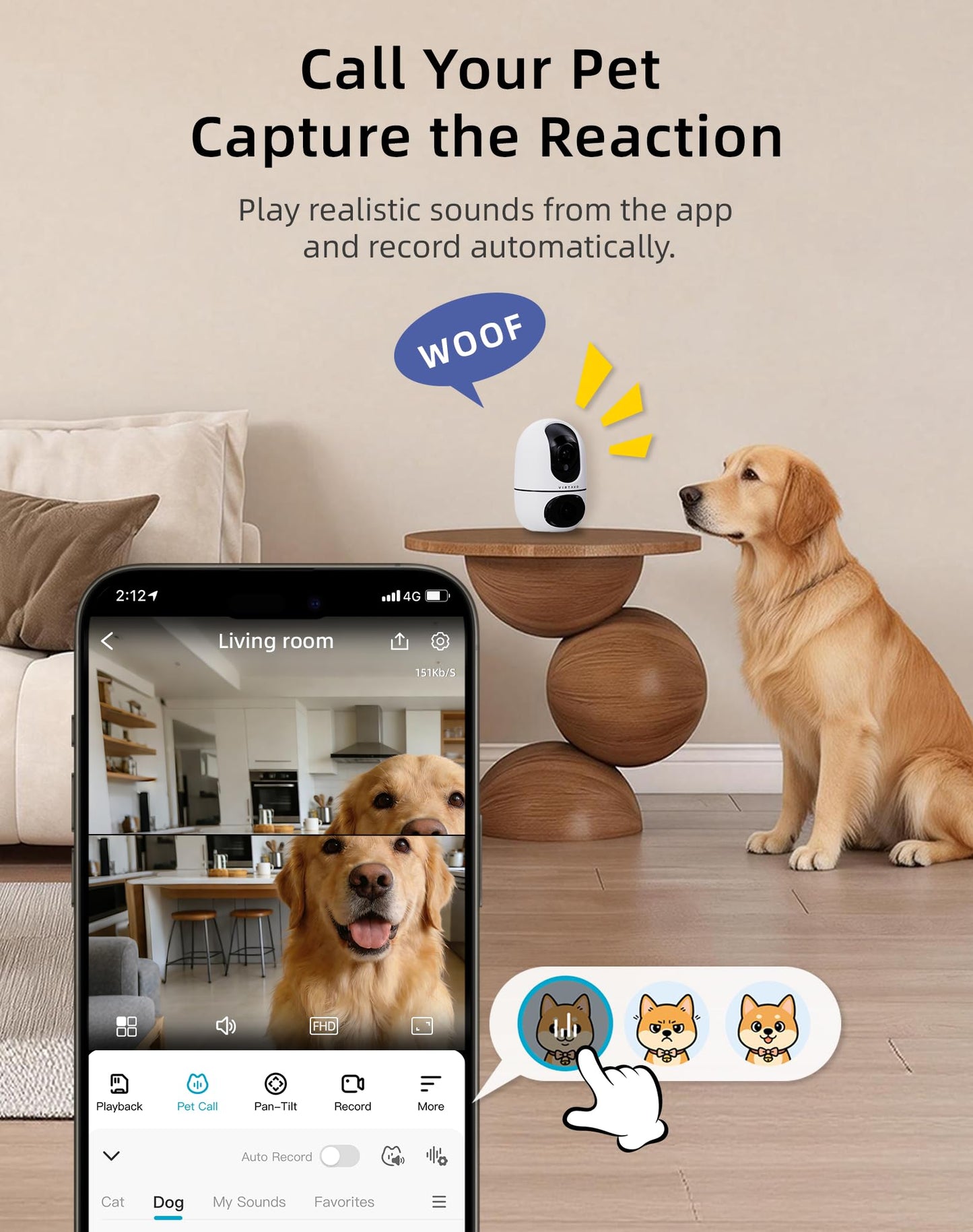 Dual-Lens Pet Camera with Smart Indoor Monitoring
