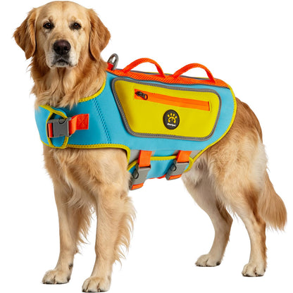 Dog Life Jacket with High Buoyancy and Visibility