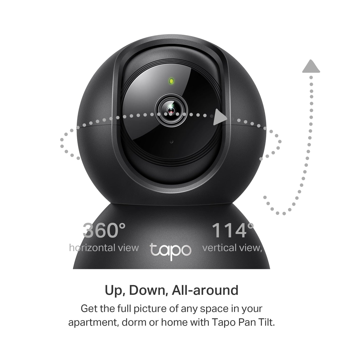 Pan-Tilt Pet Camera with Two-Way Audio and Night Vision