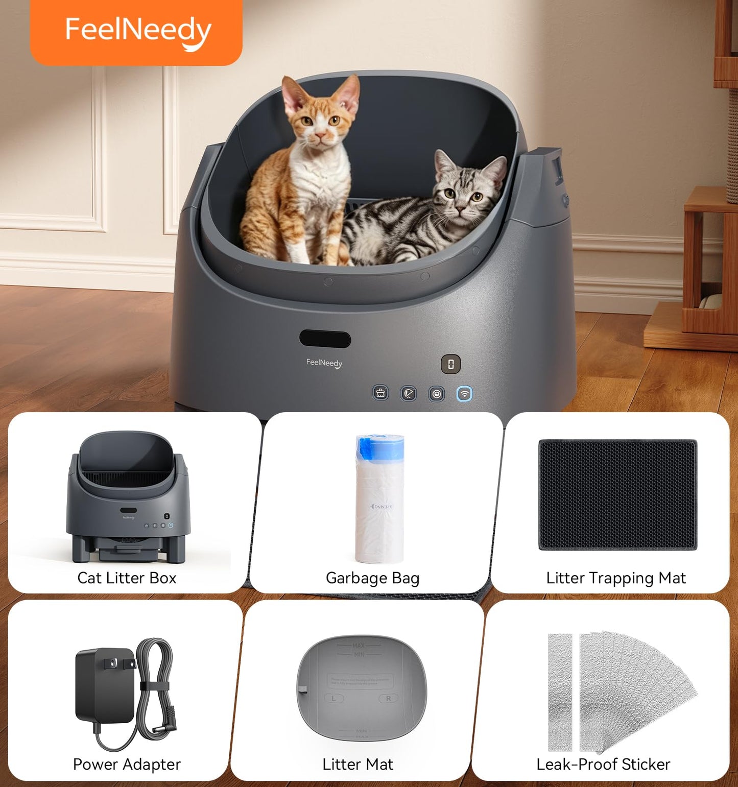 Smart Self-Cleaning Litter Box with App Control