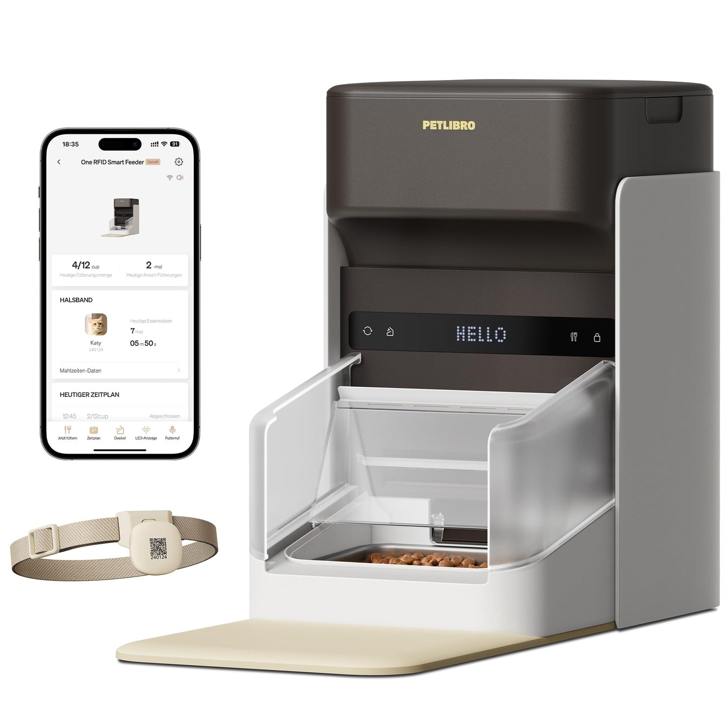 Automatic Pet Feeder with RFID Collar Tag Access