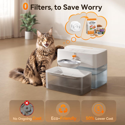 Cat Water Fountain with Wastewater Separation