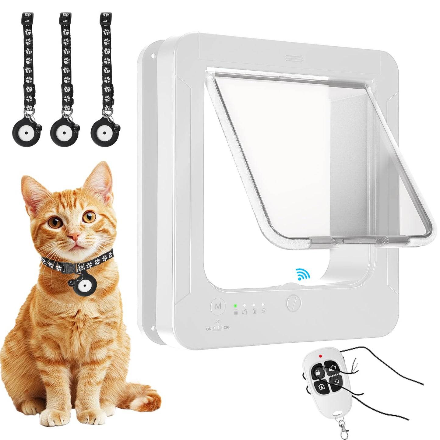 Smart Cat Door with RFID Collar Access and 4-Way Lock