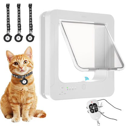 Smart Cat Door with RFID Collar Access and 4-Way Lock