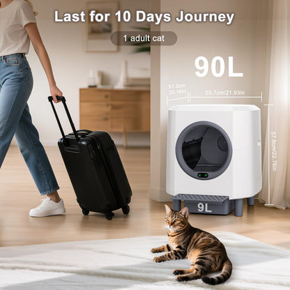 Self-Cleaning Cat Litter Box with Smart Auto Cleaning
