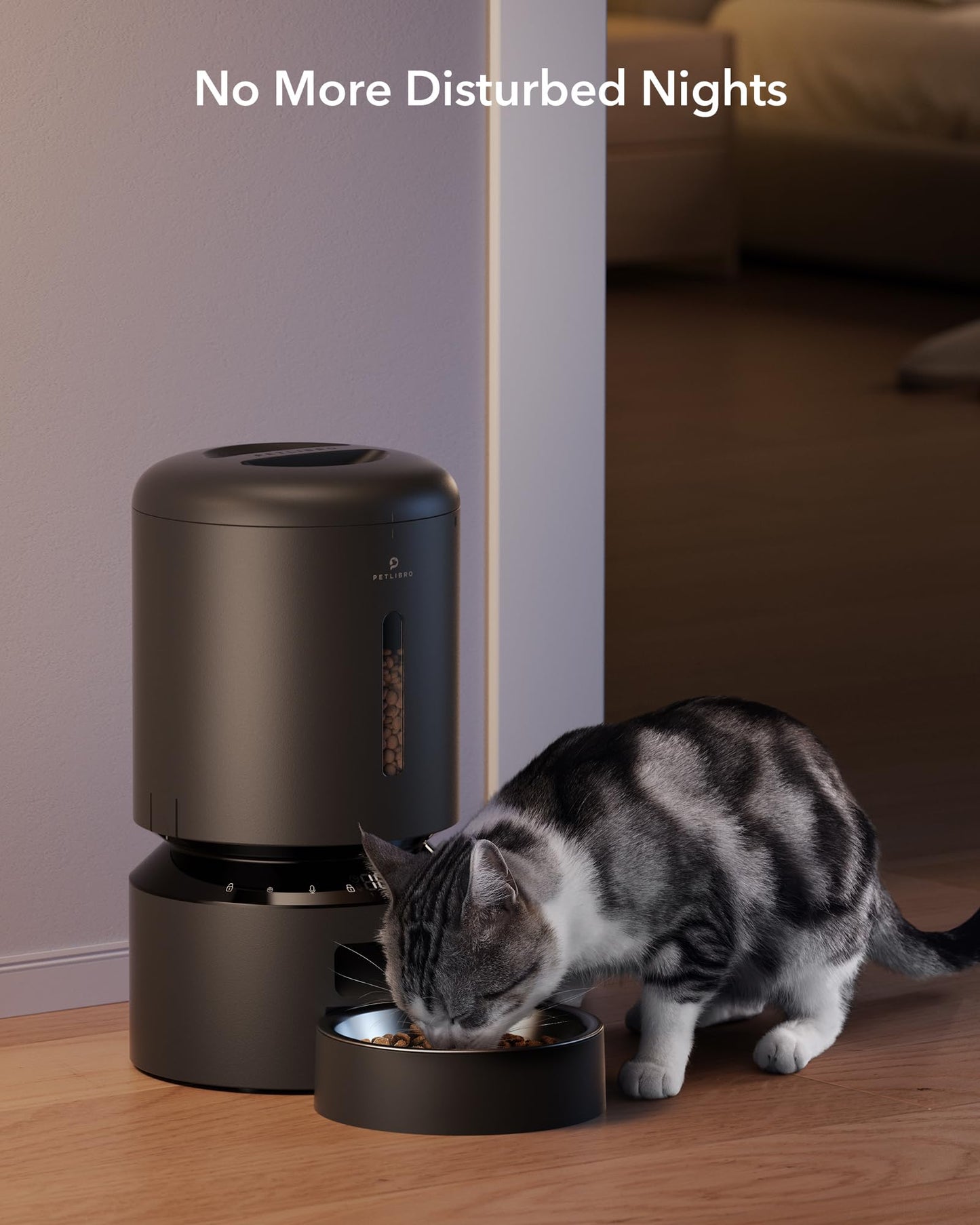 Automatic Pet Feeder with Dual Stainless Steel Bowls