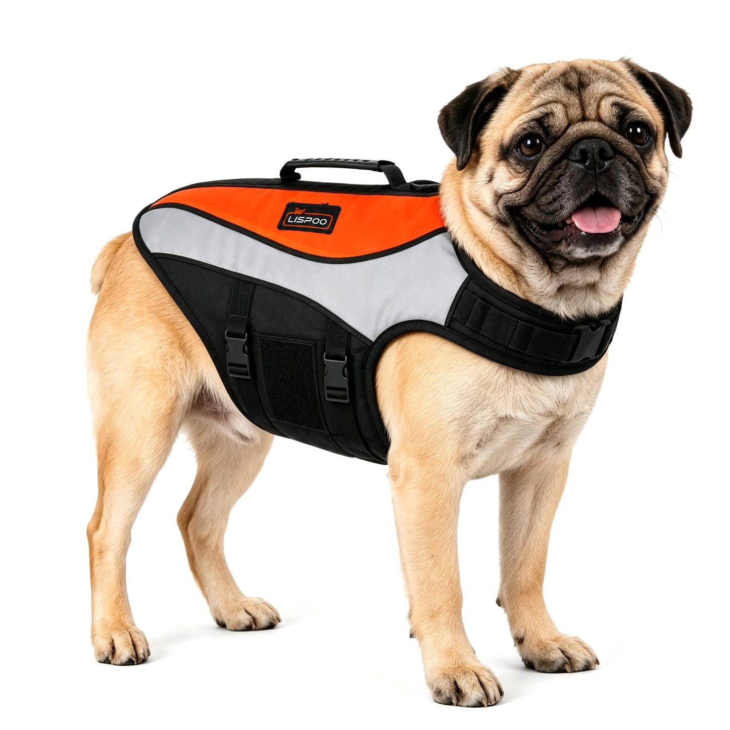 Dog Life Jacket with High-Visibility Color Design