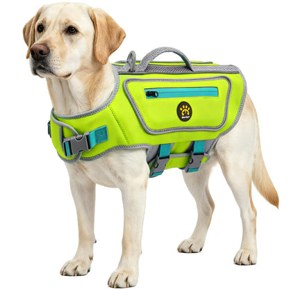 Dog Life Jacket with High Buoyancy and Visibility
